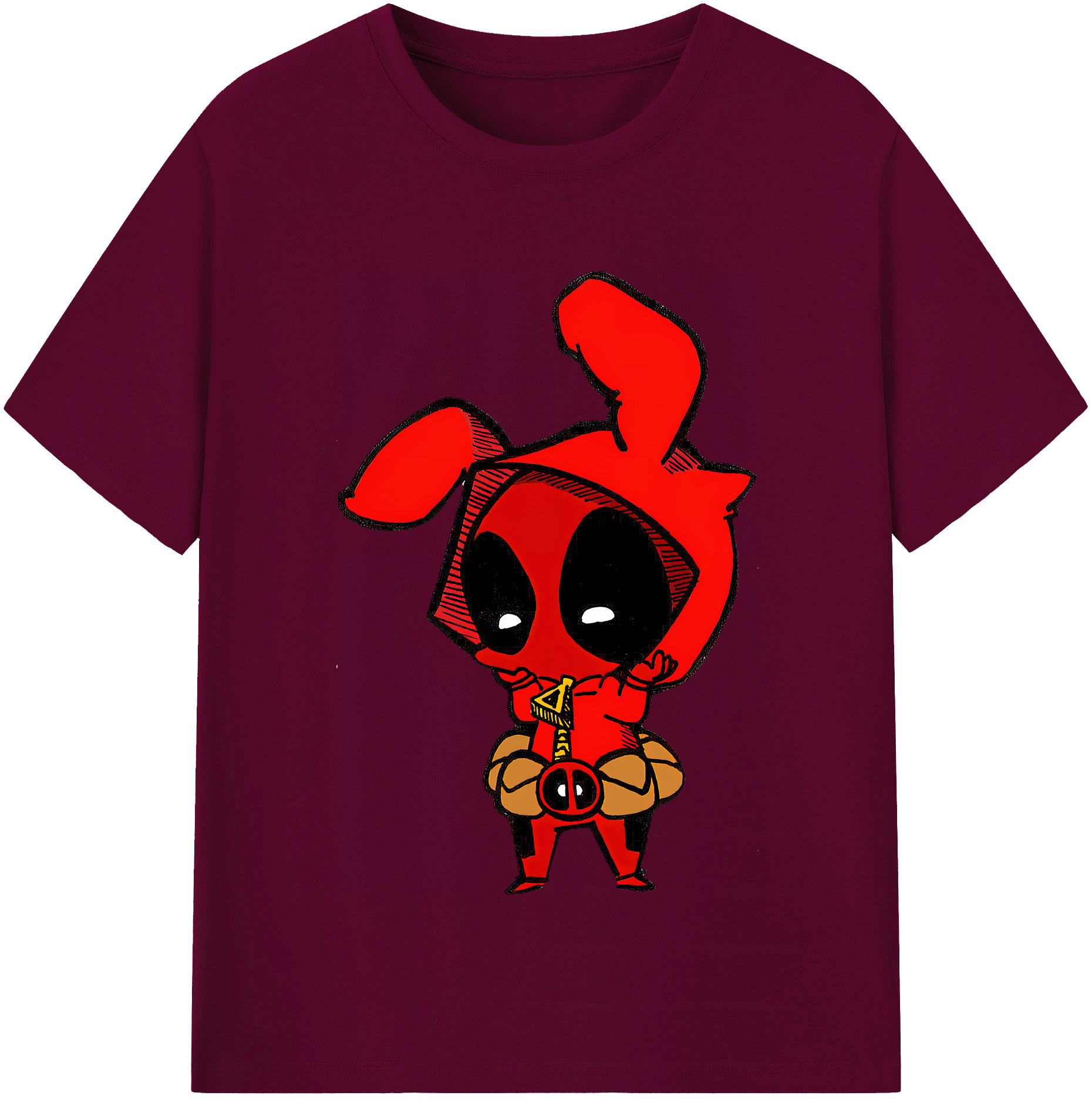 （画像用） Deadpool デッドプール レディースカジュアルプリントTシャツ（綿100％）